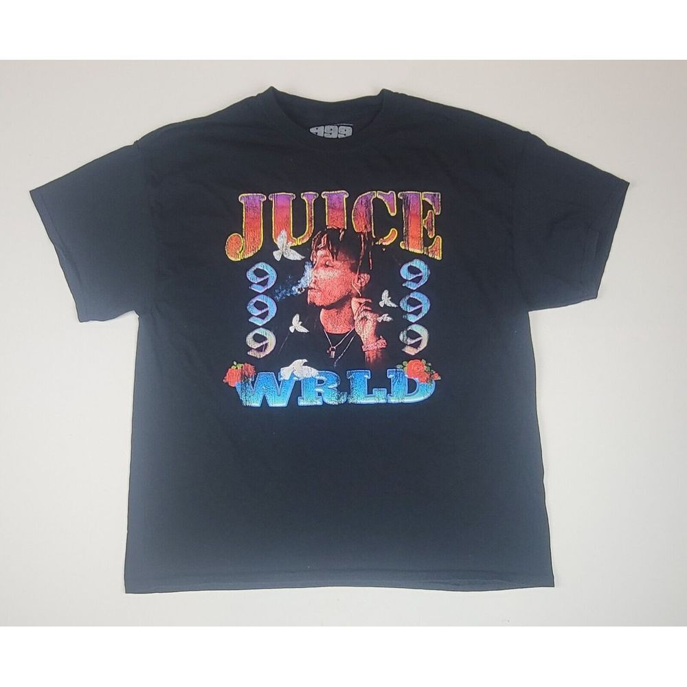 999 Juice WRLD T-Shirt Mens XL. Official‎ Rap Tee Short Sleeve Black.